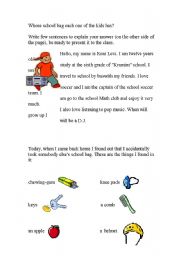 English Worksheet: Lost and Found