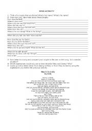 English worksheet: Marys in India