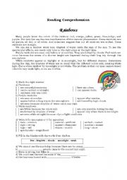 Rainbows Reading Comprehension