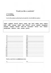 English Worksheet: Lesson about countable and uncountable food