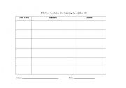 English Worksheet: ESL Vocabulary dictionary