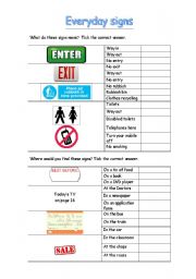 English Worksheet: Signs and symbols 3