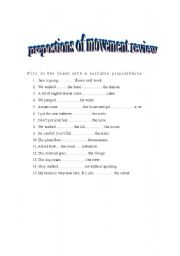 prepositions of movement review