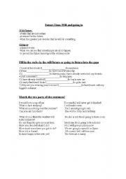 English worksheet: future time handout