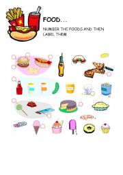 English Worksheet: Food and food containers