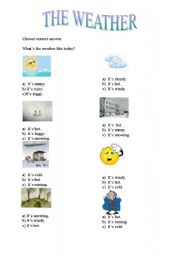 English Worksheet: the weather