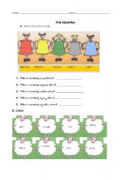 English Worksheet: COLOURS EXERCISES