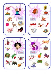 English Worksheet: Like_dislike cards (Part II)