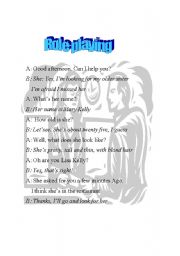 English worksheet: Role playing