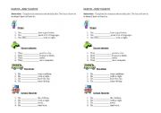 English Worksheet: have to-dont have to