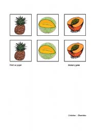 English Worksheet: memory game