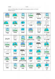 English Worksheet: weather activities