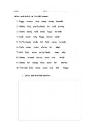 English worksheet: weather activities part 6