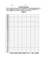 English worksheet: weather activities