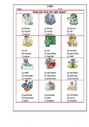 English Worksheet: Jobs