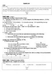 English worksheet: English Test