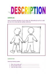 English Worksheet: DESCRPTION