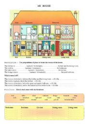 English Worksheet: My house