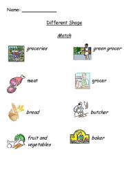 English worksheet: Different Shops