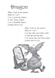 English Worksheet: Poem: Dragon