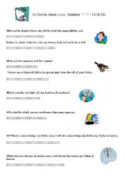 English Worksheet: Dont be afraid