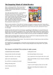 English Worksheet: Reasons to read a tabloid