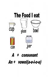 English worksheet: The food I eat