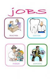 English Worksheet: JOBS FLASHCARDS