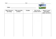 English worksheet: Fable Summary Chart