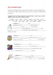 English Worksheet: HELP THE MARTIAN (PART 1 OF 3)