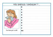 English Worksheet: You/shouldnt (group work)