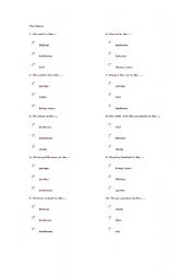 English worksheet: House parts