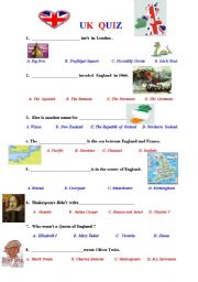 English Worksheet: How much do you know about the UK? Quiz