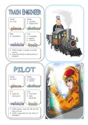 English Worksheet: Job Cards - Set 15