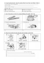 English Worksheet: Exercise on Gerund(Part 2)