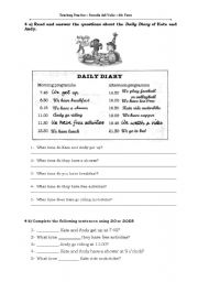 English Worksheet: Daily Routines