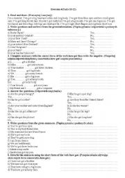 English Worksheet: Revision 4
