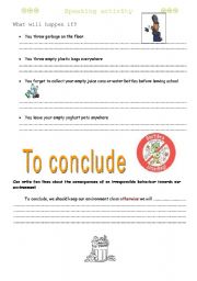 English Worksheet: Speaking activity about Environment