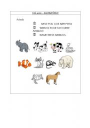 English Worksheet: ORAL EXAM card 5 ELEMENTARY