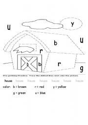 English Worksheet: MY HOUSE