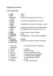 English Worksheet: vocabulary worksheet