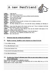 English Worksheet: A new penfriend