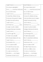 English Worksheet: Job poem