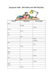 English Worksheet: Irregular Verbs