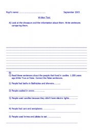 English Worksheet: Comparative and superlative . Simple Past for children. exercises or test