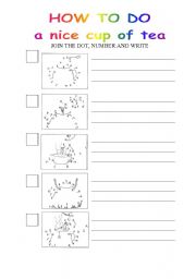 English Worksheet: How to do a nice cup of tea (part two)