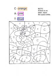 English Worksheet: Paint the Cat