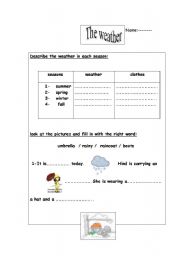 English Worksheet: The weather