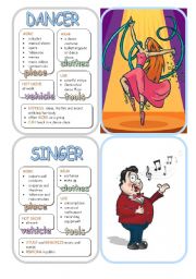 English Worksheet: Job Cards - Set 16