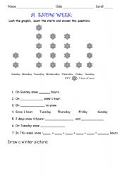 English worksheet:  Snow week